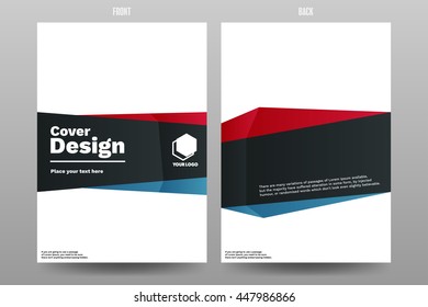 Annual report Leaflet Brochure Flyer template A4 size design. Book cover layout design. Abstract presentation.