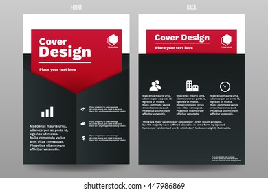 Annual report Leaflet Brochure Flyer template A4 size design. Book cover layout design. Abstract presentation.