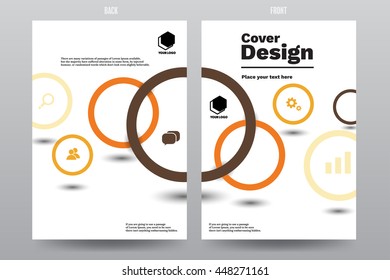 Annual report Leaflet Brochure Flyer template A4 size design, Flat style, Book cover layout design template, Abstract presentation. Easy to use by layer adjustment.