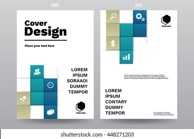 Annual report Leaflet Brochure Flyer template A4 size design, Flat style, Book cover layout design template, Abstract presentation. Easy to use by layer adjustment.