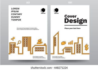 Annual report Leaflet Brochure Flyer template A4 size design, Flat style, Book cover layout design template, Abstract presentation. Easy to use by layer adjustment.