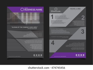 Annual report Leaflet Brochure Flyer template A4 size design, book layout design, presentation templates