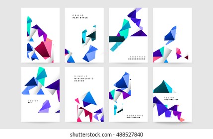 Diseño de plantilla de folleto del folleto del folleto del informe anual, conjunto de portadas para las portadas, presentaciones, revistas, afiches y otros diseños de negocio.
