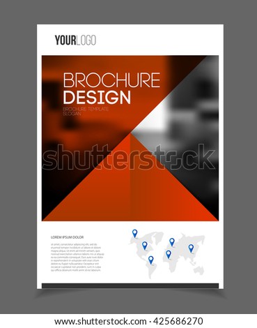 Annual Report Leaflet Brochure Flyer Template Stock Vector Royalty