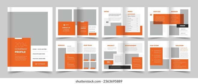 Annual Report, Multipage company profile design, Brochure template, cover page design, leaflet, magazine, Project Proposal