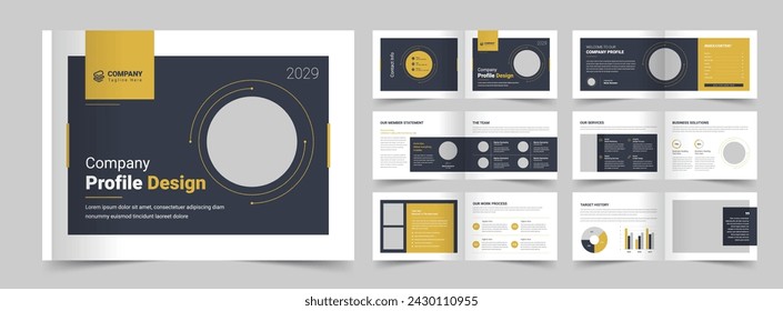 Annual Report, Multipage company profile design, Brochure template, cover page design, leaflet, magazine, Project Proposal