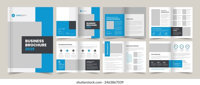 Annual Report, Multipage company profile design, Brochure template, cover page design, leaflet, magazine, Project Proposal