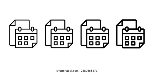 Relatório Anual - Elemento de Ícone de Várias Linhas