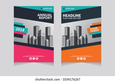 Annual report, pamphlet, presentation, brochure. Front page, book cover layout design. Cover design template.