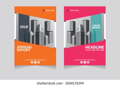 Annual report, pamphlet, presentation, brochure. Front page, book cover layout design. Cover design template.
