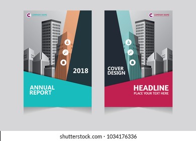 Annual report, pamphlet, presentation, brochure. Front page, book cover layout design. Cover design template.