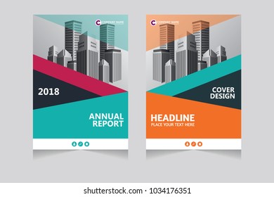 Annual report, pamphlet, presentation, brochure. Front page, book cover layout design. Cover design template.