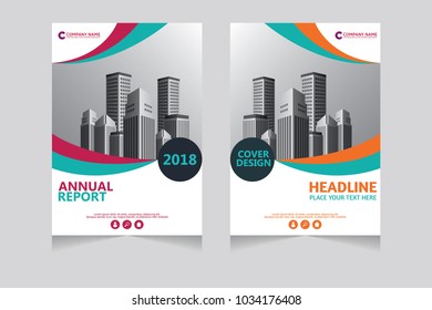 Annual report, pamphlet, presentation, brochure. Front page, book cover layout design. Cover design template.