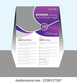 annual report, poster, flyer in A4 with colorful triangles. Flyer Corporate Flyer Template Geometric shape Flyer Circle Abstract Colorful concepts.