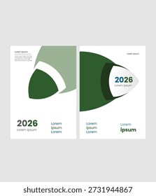 Presentación del informe anual Vector de diseño de portada 2026-15