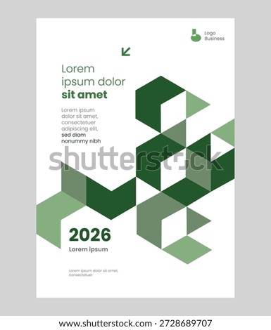 Annual report presentation cover design vector 2026-06