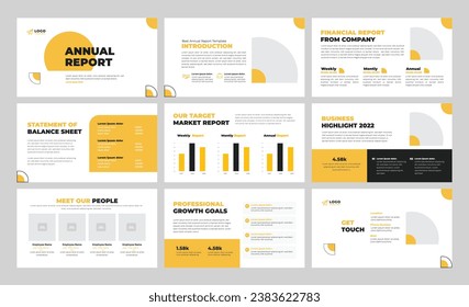 Annual report presentation slide design business presentation backgrounds design template