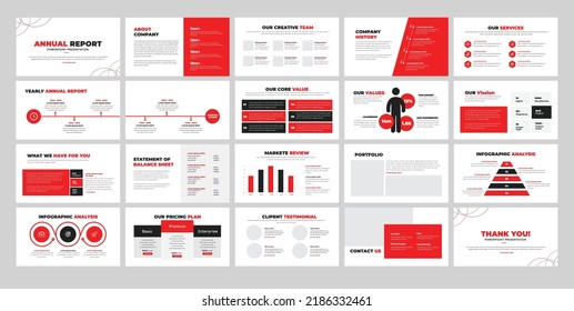 Annual Report Presentation template design 