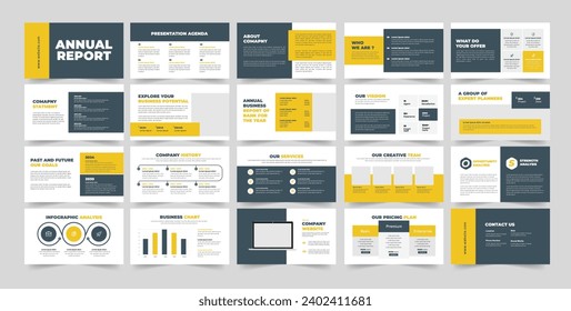 Plantilla De Presentación De Informes Anuales Y Ppt De Presentación De Informes Anuales