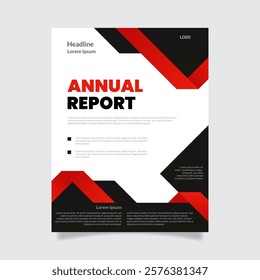 Annual report red brochure flyer