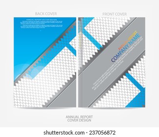 Annual report silver steel cover design
