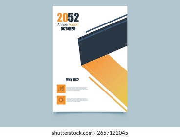 Annual report template A4 format. Leaflet cover presentation abstract background for business, magazines, posters, booklets, banners