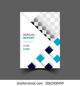 annual report template with blank image