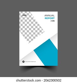 annual report template with blank image