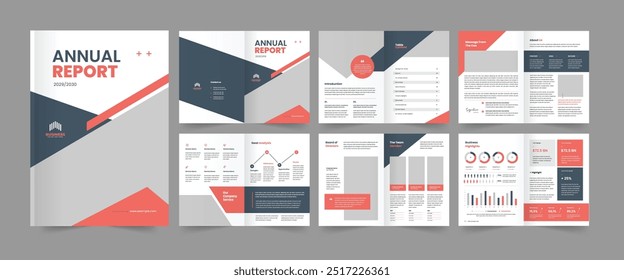 Plantilla del informe anual y presentación del folleto del informe anual