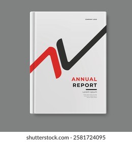 annual report template cover border vector eps 10