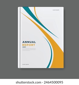 annual report template cover design vector eps 10