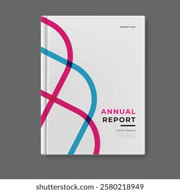 annual report template cover design vector eps 10