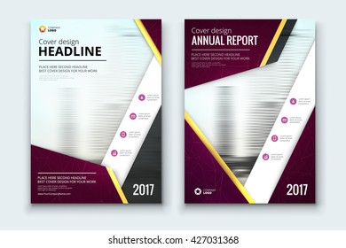 annual report template cover design layout a4 concept