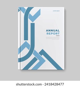 annual report template cover geometric design vector eps10