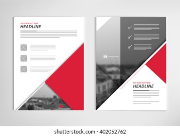 annual report template design, book cover layout design vector