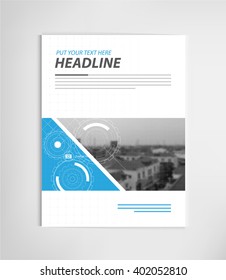 annual report template design, book cover layout design vector