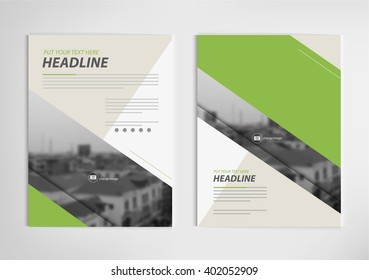 annual report template design, book cover layout design vector