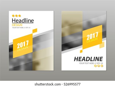 annual report template design, book cover layout design vector.