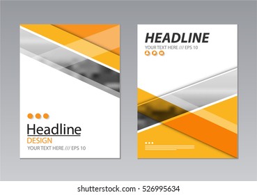 annual report template design, book cover layout design vector.