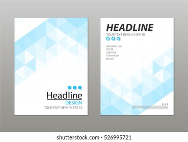 annual report template design, book cover layout design vector.