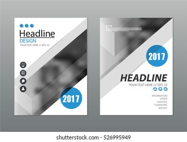 annual report template design, book cover layout design vector.