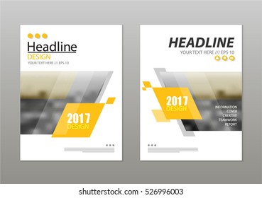 annual report template design, book cover layout design vector.