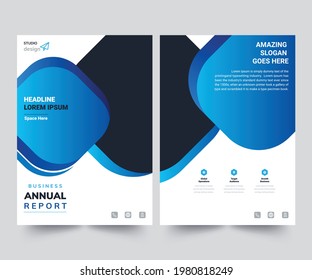 Annual Report Template Layout. Creative Cover design Layout Multipurpose use for your any Project, annual report, Brochure, flyer, Poster, Booklet etc.