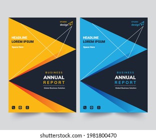 Diseño de plantilla de informe anual. Diseño de portada creativa Diseño Multiuso para cualquier proyecto, informe anual, folleto, folleto, póster, folleto, etc.