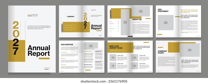 Annual Report Template, Professional Annual Report design layout