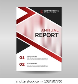 Annual report template with red line