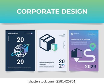 An annual report template that highlights key information about the postal service over the past year, and includes attractive graphics to illustrate the service s work.