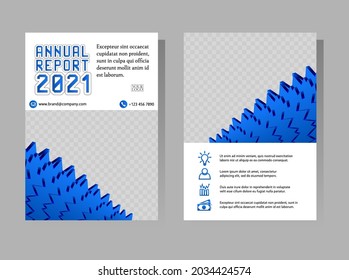Annual report templates. Geometry brochure, A4 size flyer, book cover template. Abstract vector design. Leaflet layout presentation in A4 size.