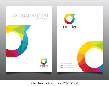 Annual report vector and logo template.