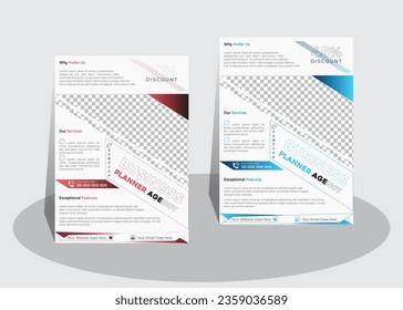 informe anual con antecedentes en blanco  
Plantilla de diseño limpia y única con logotipo de agencia  
vector editable del folleto creativo corporativo 2024   
concepto moderno con 2 colores set a4 de impresión.
